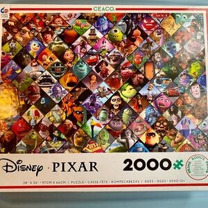 Disney Pixar 2000-Piece Collage Puzzle - Colorful Character Mosaic